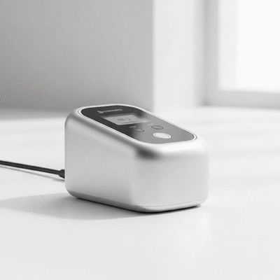 Modern portable low-level laser therapy device on a clean background, no text, no words